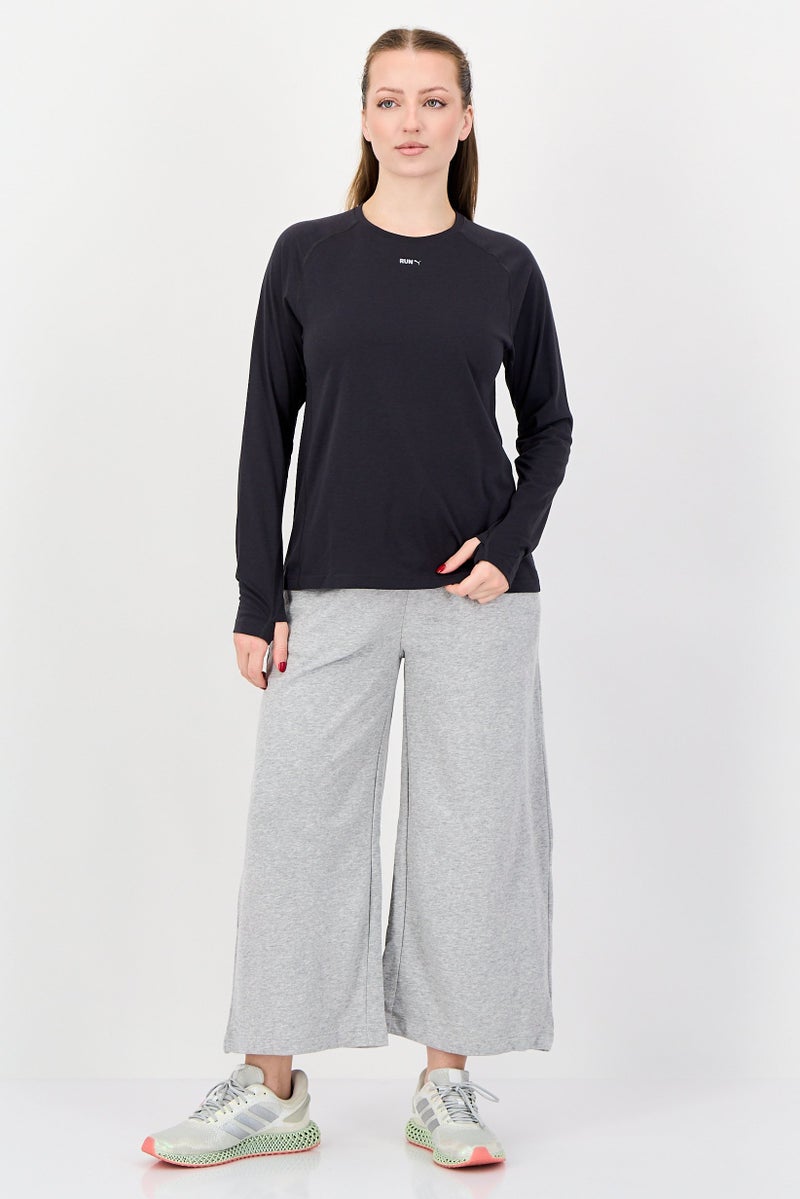 PUMA Women Sportswear Fit Long Sleeve Running T-Shirt, Dark Grey - Image 4